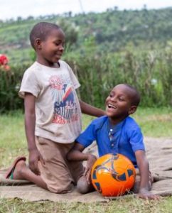 Caroll and his brother playing together